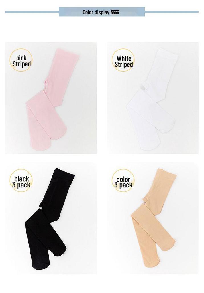 Girls' Plain Summer Dance Tights for Skirts