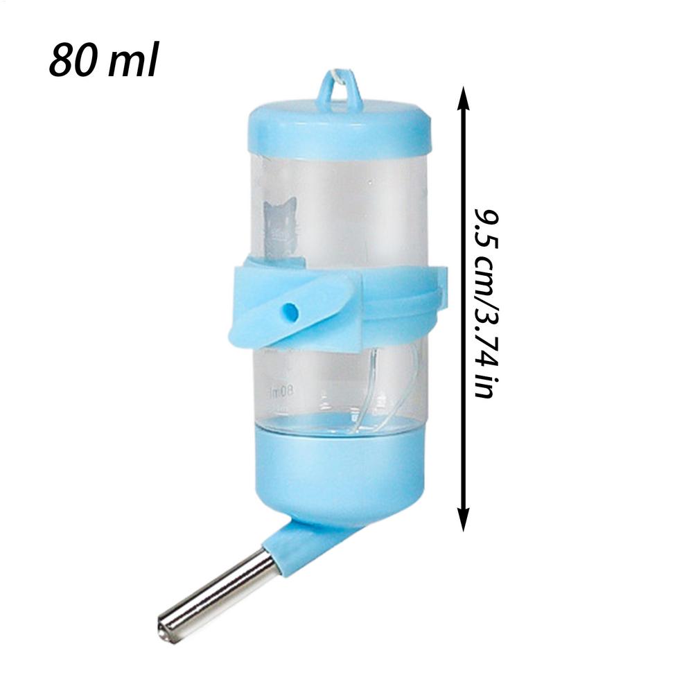 

80ml Plastic Hamster Drinker Water Bottle Dispenser Feeder Hanging Guinea Pig Squirrel Rabbits Pet Drinking Fountain синий