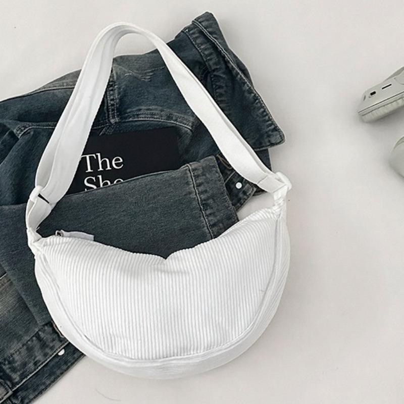 

Corduroy Crossbody Bags For Women Ladies Large Capacity Shoulder Bag Fashion Purse And Handbags Solid Color Women Messenger Bag