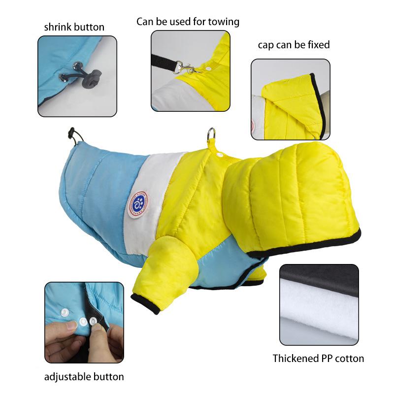 Waterproof Warm Winter Pet Jacket Cotton Puppy Costume French Bulldog Outfit Coat Chihuahua Clothing Vest For Small Dogs Suit