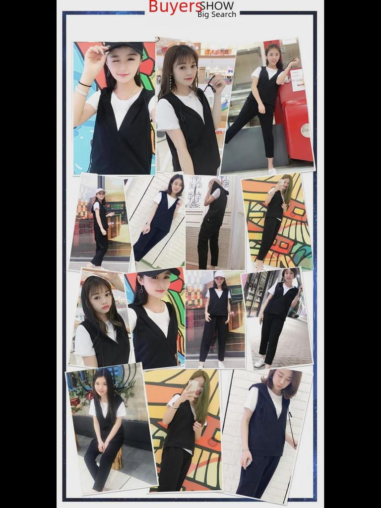 2022 Summer Plus Size Women's Casual Fashion Sports Three-Piece Suit