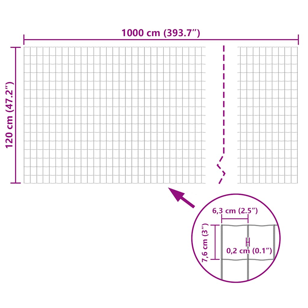 Vidaxl Euro Ogrodzenie, Stalowe, 10 X 1,2 M, Zielone