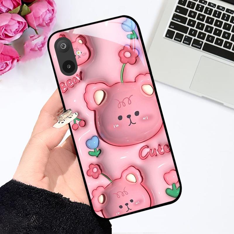 Luksusowe etui ze szkła hartowanego do Samsunga A06 A16, twarde etui ze szkła PC do Samsunga Galaxy M06 F06 M16 F16, odporne na wstrząsy