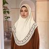 Modischer Chiffon Sofort-Hijab Vollabdeckung Kopf Damen Weicher Chiffon Amira Schal Islamische Frau Ramadan Kopftuch Bedruckter Turban