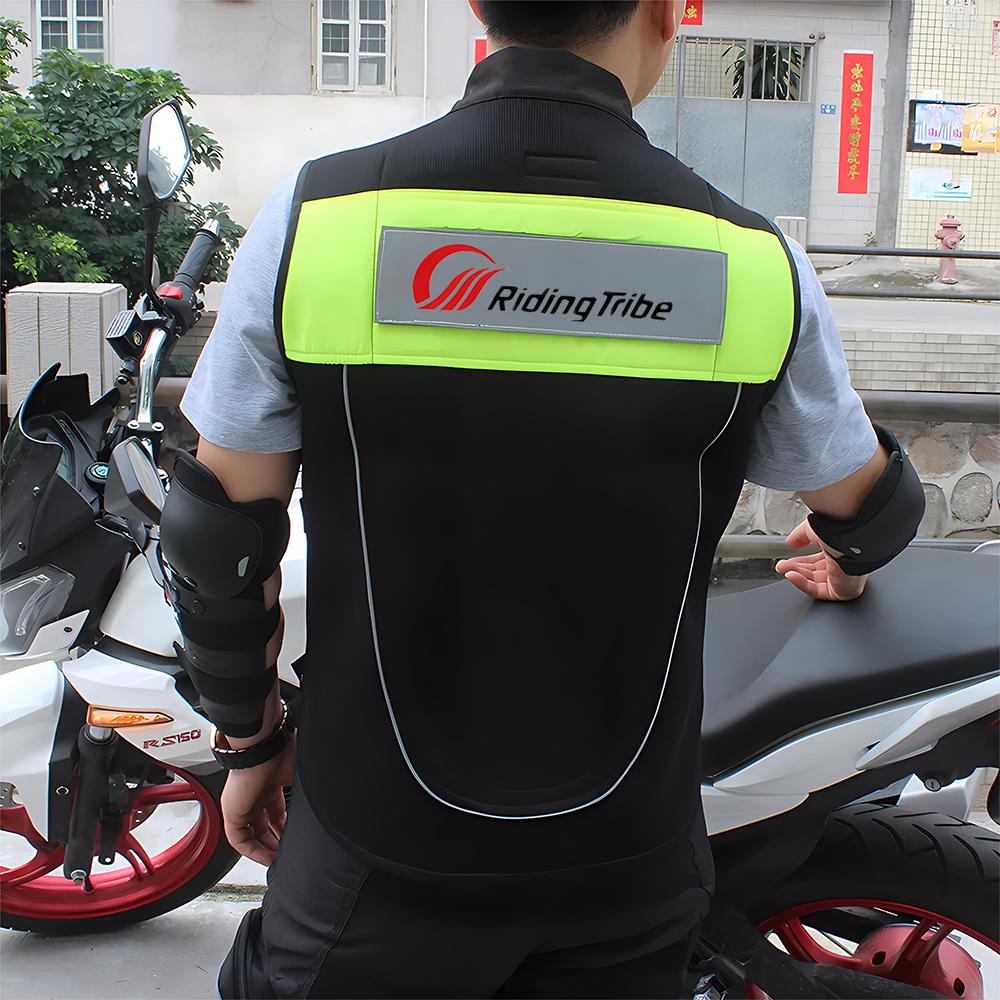 Men's Motorcycle Reflective Vest Motocross High Visibility Jackets Waistcoat Motorbike Racing Non-sleeve Touring Clothes