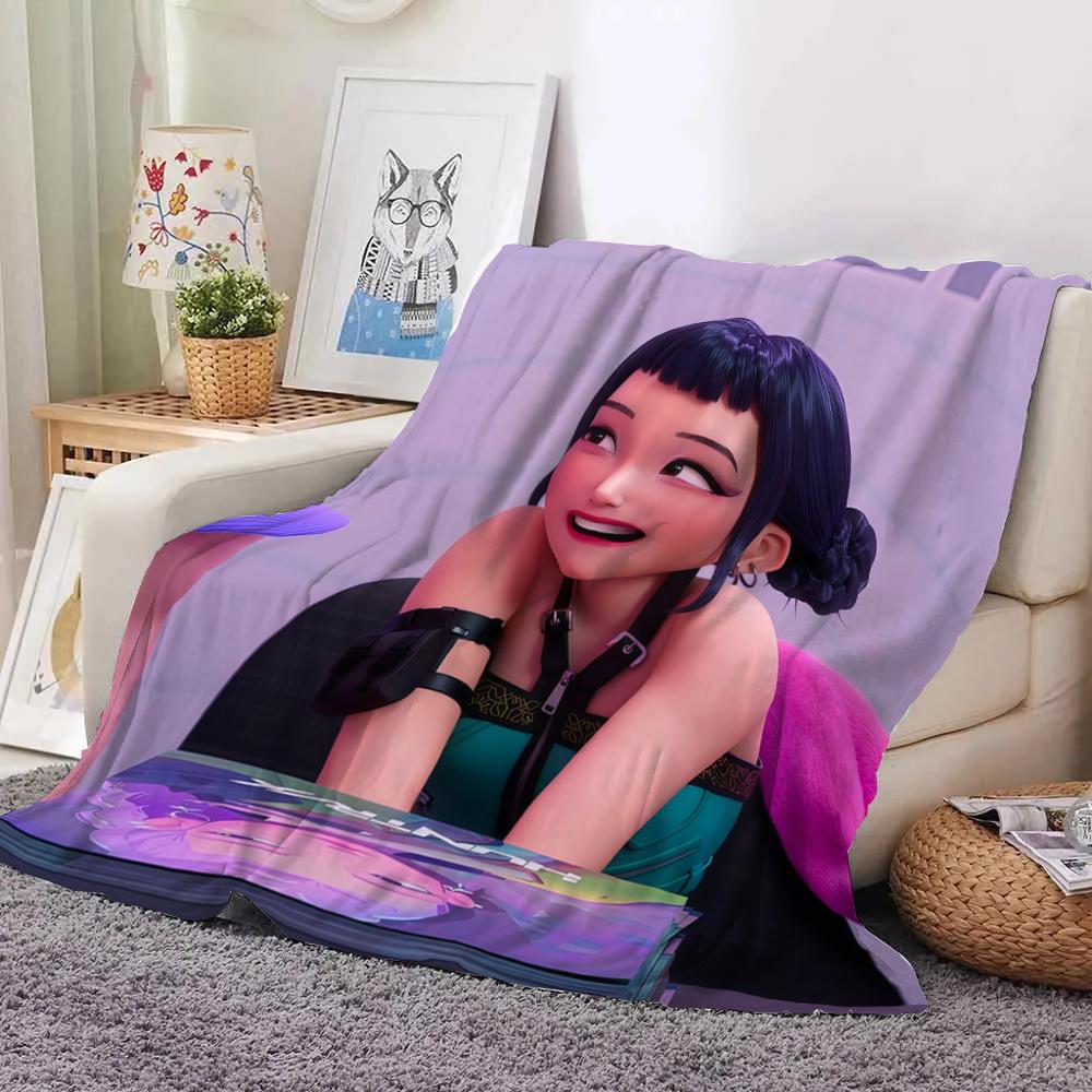 KPop Demon Hunters Blanket pattern set: Anime style, from mysterious characters to youthful images, warm and warm