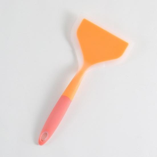 Silicone Spatula with Ergonomic Handle Food Grade Heat Resistant Non-stick Cooking Turner Multi-function Pancakes Steaks Pizza Shovel
