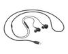 Samsung Type-C Earphones - Tuned by AKG (EO-IC100BBEGWW) Corded Type-C Earphones, Genuine Samsung Product, Parallel Import (Black)
