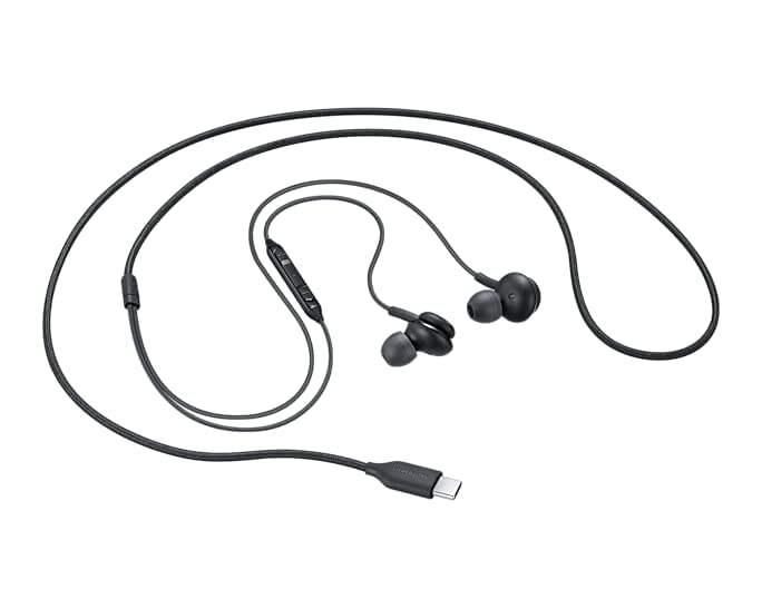 Samsung Type-C Earphones - Tuned by AKG (EO-IC100BBEGWW) Corded Type-C Earphones, Genuine Samsung Product, Parallel Import (Black)