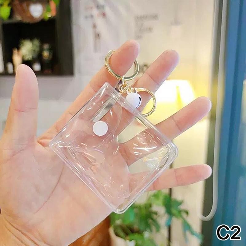 Transparent Mini Coin Purse Keychain Bag Charm Handbag Design Coin & Earphone Holder Novelty Miniature Purse Keychain