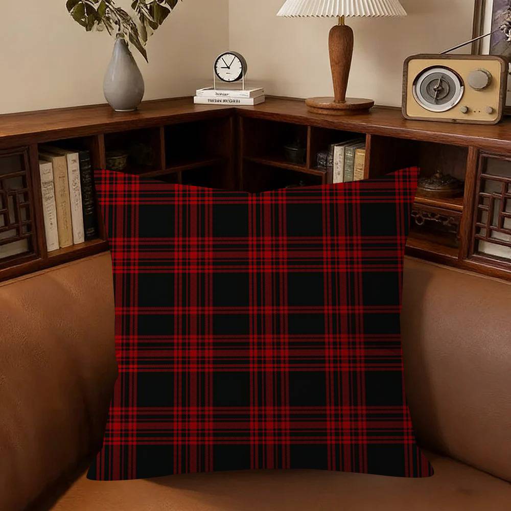 Ins Black And Red Pillow Gift Home Office Decoration Pillow Bedroom Sofa Car Cushion Coverpillow Case