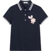HAZZYS Girls' Mercerized Ribbed Polo T-Shirt