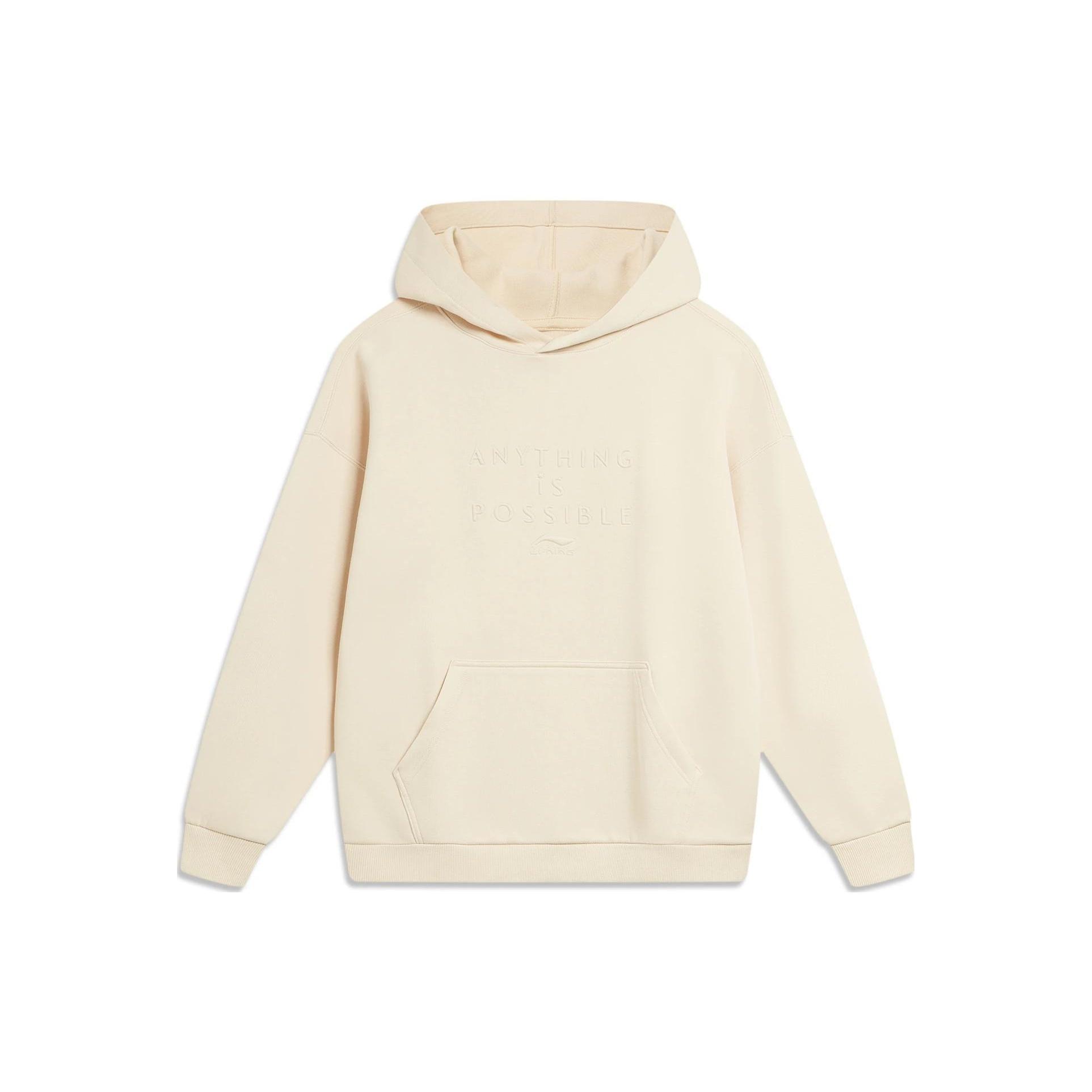 Li-Ning Anything Is Possible Logo Hoodie Creamy White Men s AWDT757-1 M