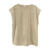 2025 Men's Summer New Sleeveless T-shirt for Youth Loose Solid Color Thin Vest