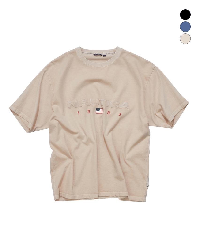 NAUTICA 83 Flag Pigment T-Shirt (3 Colors) Nts4796 (Type A)