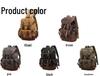 Unisex Waterproof Waxed Canvas Travel Backpack for Outdoor Sports and Laptops