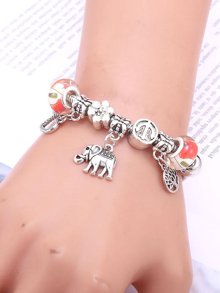 Papa snap Women Bracelet Colorful Crystal Charm Bracelet for Women DIY Beads Bracelets & Bangles Jewelry Gift