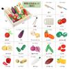 Sanitation Law Rocotto Wooden Pretend Play Set with Magnetic and Velcro Includes and Fruit Storage Large Capacity Play Toy Wooden Educational Cutting