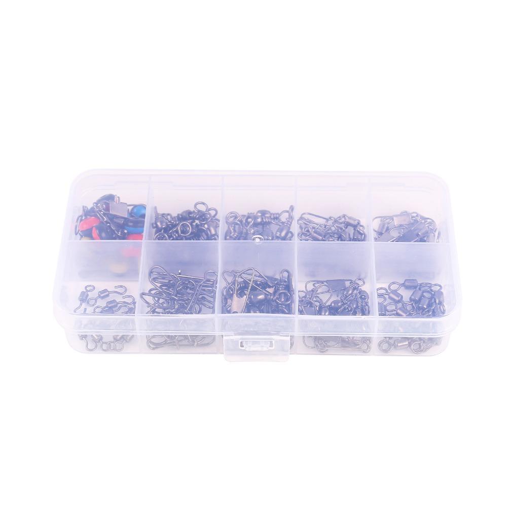 115PCS Ball Bearing Swivel Fishing Swivels Kit Fishing Connector Set  Saltwater Fishing