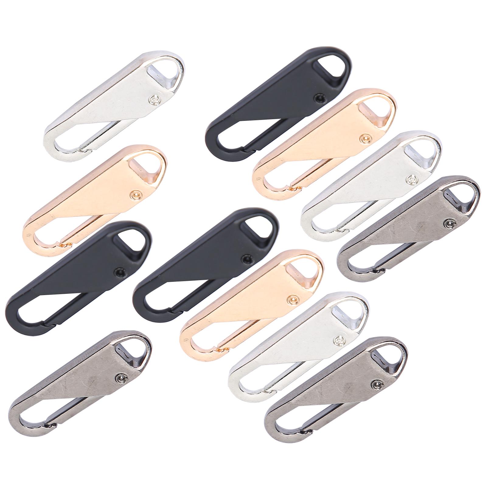 

12 шт. съемная пружинная застежка-молния из сплава, слайдер, головка для застежки-молнии, аксессуар для сумки