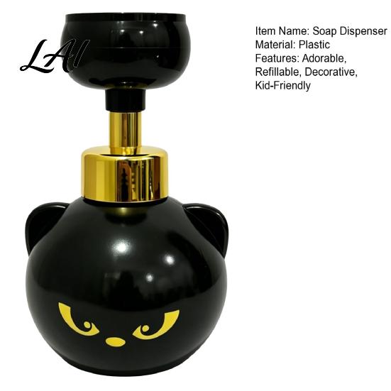 Cute Cat Paw Soap Dispenser Foam Dispenser Refillable Foaming Hand Pump Durable Bottle for Bathroom Countertop Reusable Container Kids Washing