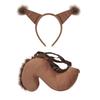 IPENNYE Squirrel Tail Animal Set of Cute Tail Cosplay Costume Fluffy Animal Hair Halloween Costume Party Supplies for Adults and Kids Headband, Ears,