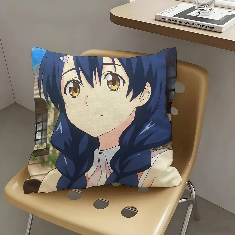 1pc Megumi Tadokoro Anime Characters Pillow Case Fashion Square Pillowcase Bedroom Sofa Room Ins Decoration Leisure