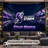 Wall Hanging Tapestry Custom NameMelbourne Storm Pattern Personalized Printed Fabric Wall Decor