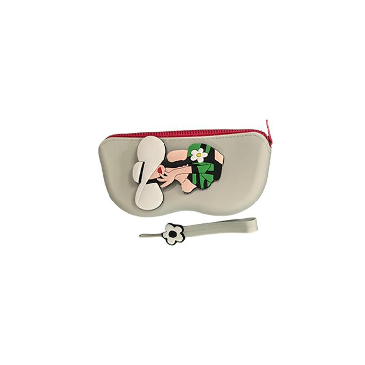 1Pc New Silicone Glasses Bag Portable Fashion DIY Sunglasses Sunglasses Protection Glasses Case Hanging Bag Glasses Bag