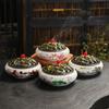 FY 12 Hours Coil Incense Burner Ceramic Applique Large Insence Holder Moxibustion Seal Cutting Mosquito Repellent Incense Base