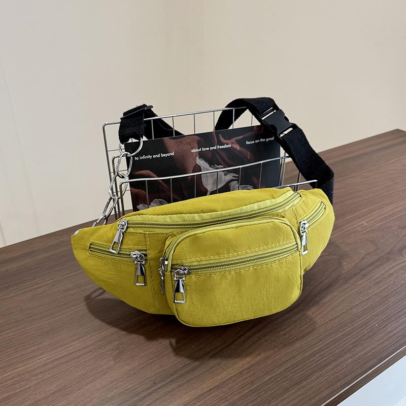 

Трендовая сумка кроссбоди на спину, мужская спортивная нагрудная сумка, нишевая, универсальная и простая поясная сумка One Size жёлтый