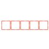 5 Pcs Agility Training Rings Multifunctional Quadrilateral Physical Speed Training Rings for Basketball Football Orange