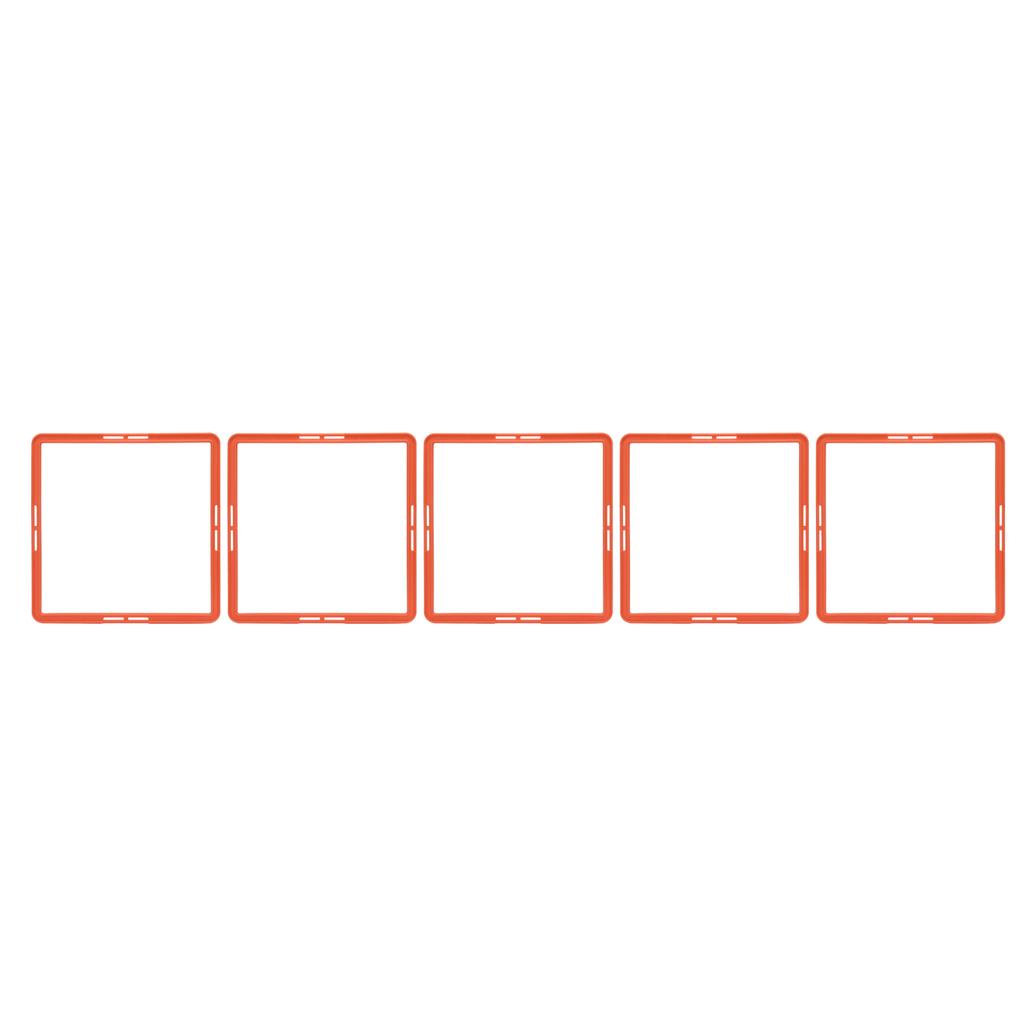 5 Pcs Agility Training Rings Multifunctional Quadrilateral Physical Speed Training Rings for Basketball Football Orange