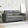 2 Seater Sofa Dark Grey 140 Cm Microfiber Fabric