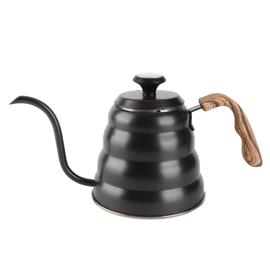 1,2l nerezová konvice na čaj a kávu s teploměrem a husí hubicí, přelévací konvice na kávu