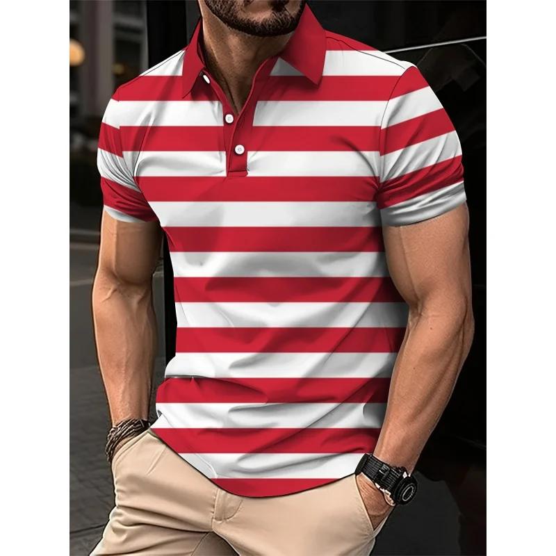 Trendy Casual! Men's Short-sleeve Polo Shirt, Comfortable and Versatile.