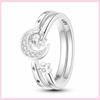 NEW Fashion 925 Silver Simple Infinity Finger Ring For Women Sparkling Twisted Stackable Rings Popular Anillo Engagement Jewelry