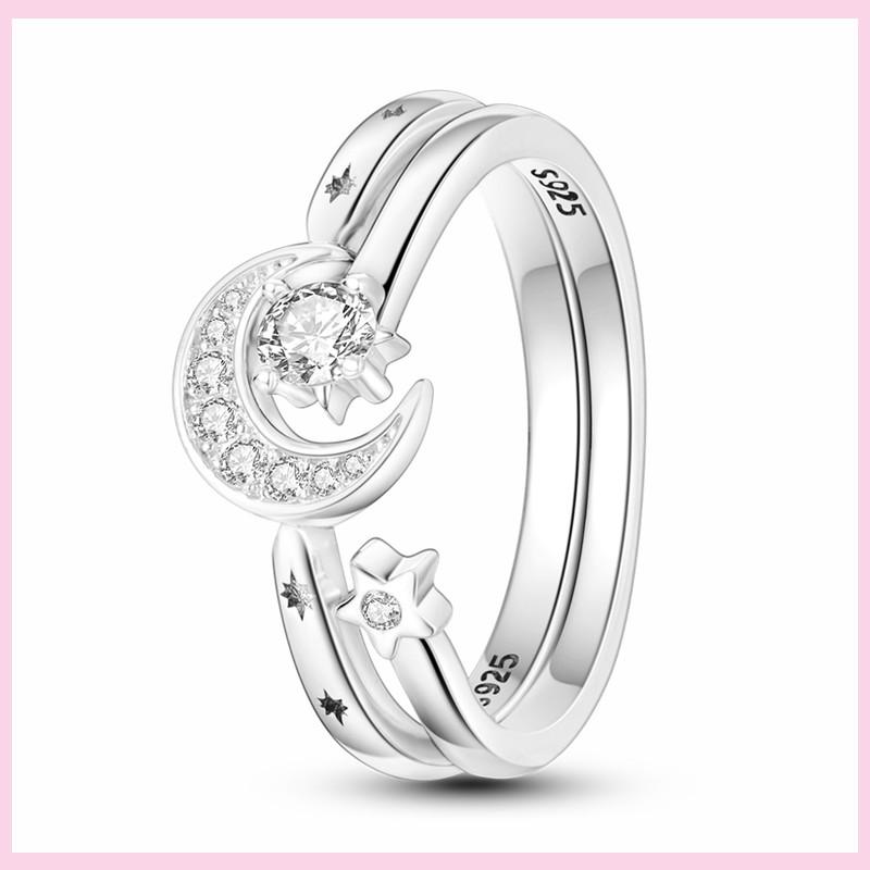 NEW Fashion 925 Silver Simple Infinity Finger Ring For Women Sparkling Twisted Stackable Rings Popular Anillo Engagement Jewelry