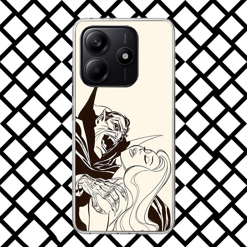 Gothic Vampire Scarlet Art Phone Case for Xiaomi Redmi Note 15 14 14S 13 12 12S 11 Pro Plus 11E 11T 11S 10S 5G Soft Cover Fundas