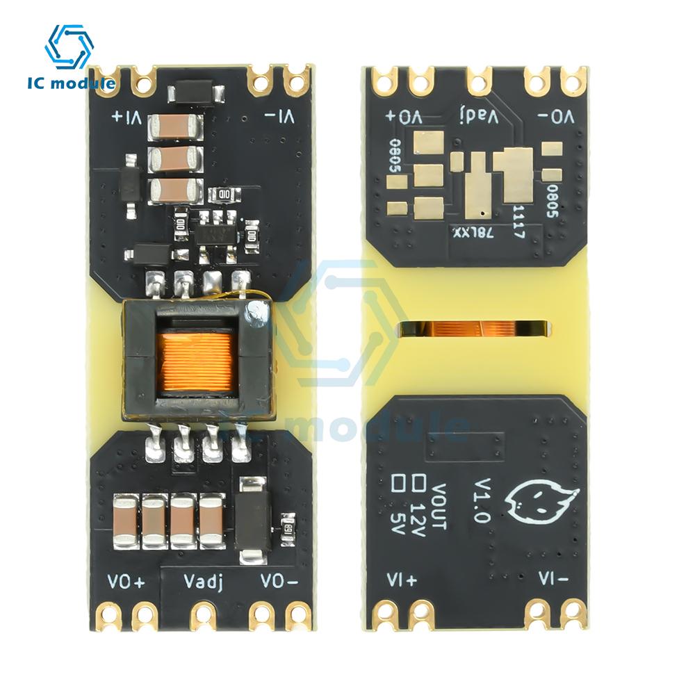 JW3510 Isolated DC-DC Buck-Boost Converter Module - 3-42V Wide Input to 5V/12V Output with LDO Reserved