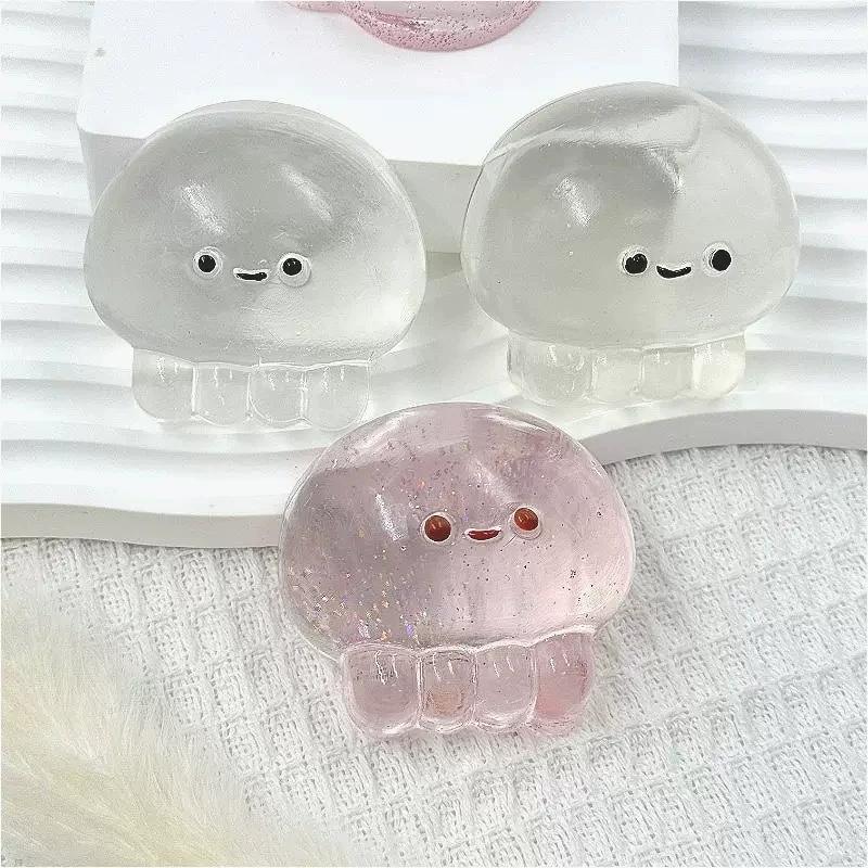 Taba Squishy Transparent Jellyfish Octopus Kawaii Stress Relieving Sensory Fidget Toys Anxiety Pull Focus Desk Accessory Gift