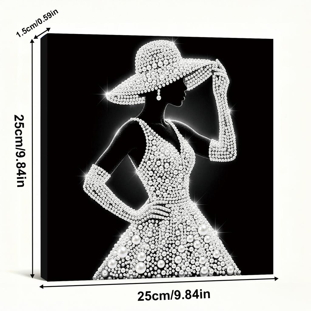 DIY Perlenpunktmalerei-Set für Erwachsene/Anfänger Elegante Wohnkultur Perlen Edelsteinmalereien Bild Kunsthandwerk 25x25cm Mit Rahmen