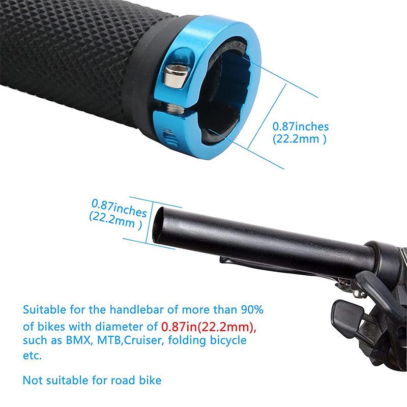 Manopole per Manubrio Bici con Blocco Gomma Morbida Manopole Mountain Bike Antipolvere Impermeabili Manubrio Bici Antiscivolo Manicotti MTB Accessori Ciclistici