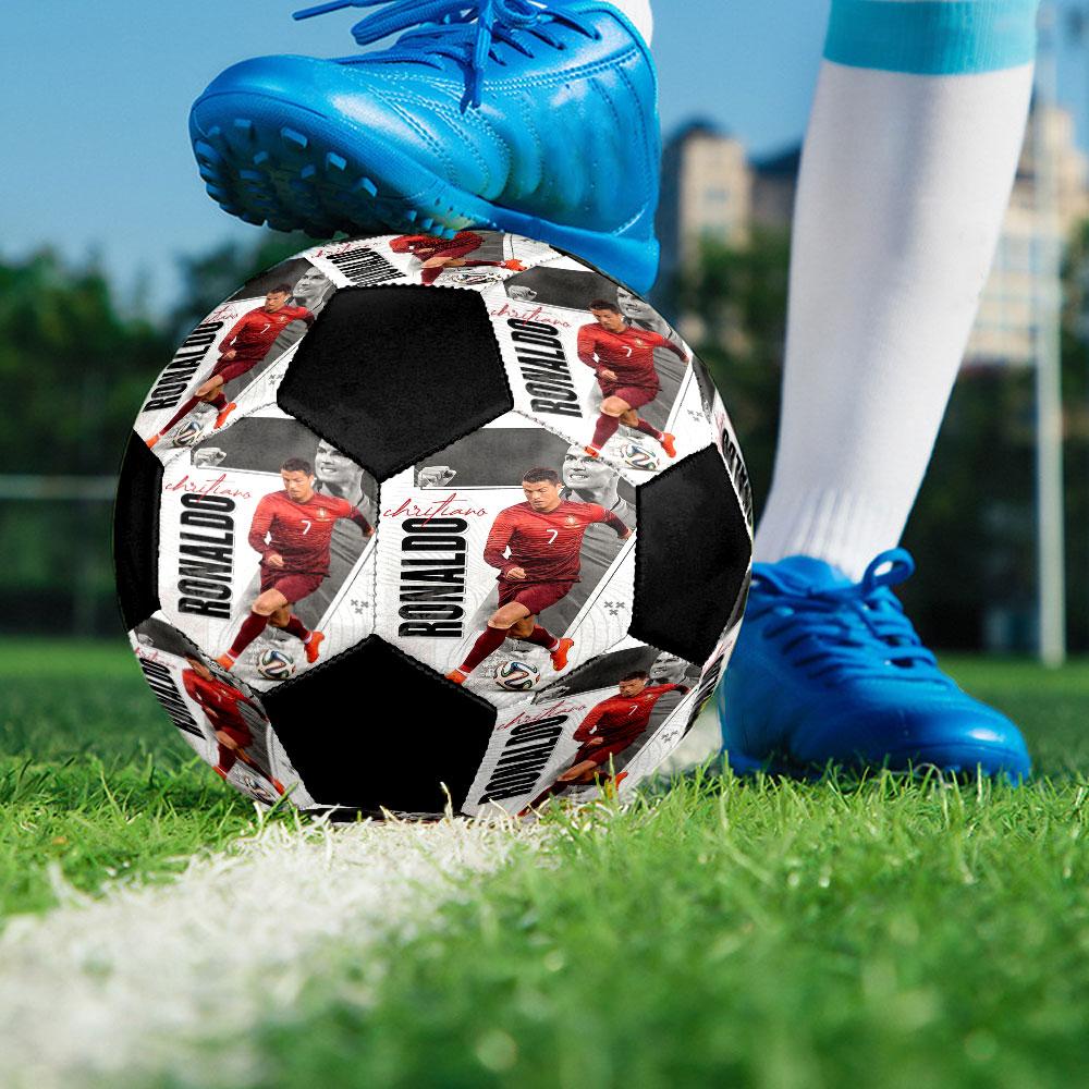1pc Cristiano Ronaldo Soccer Ball Size 5 Indoor Soccer Ball Fashion Colorful Backyard Game - Great For Sports Fans Gift HE18