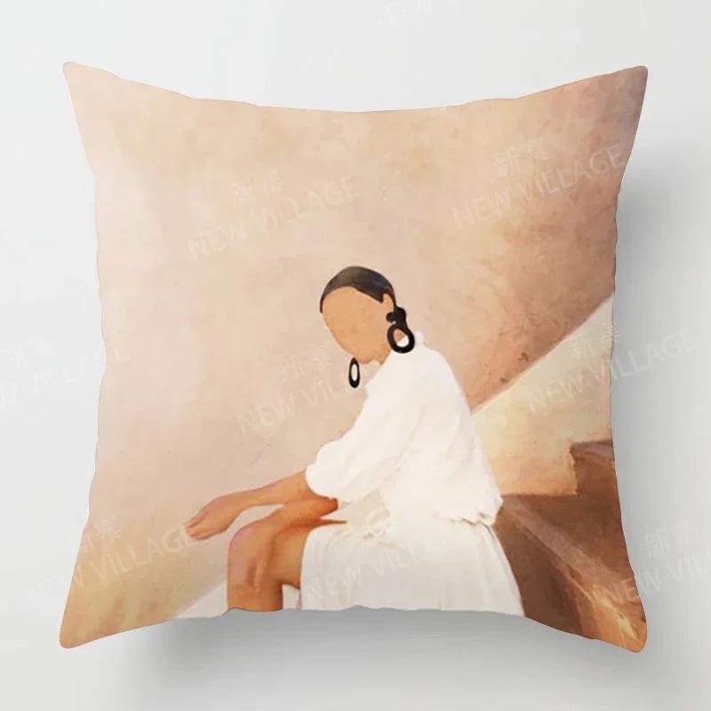 Nordic Fall Home Decor Autumn  Throw Pillow Cover Sofa Cushion Cover Velvet Modern