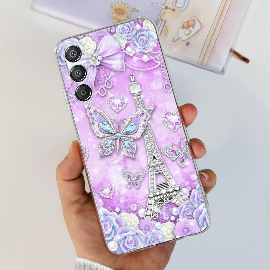 For Samsung Galaxy M15 5G Case SM-M156B Luxury Marble Clear Silicone Soft TPU Phone Cover For Samsung Galaxy F15 5G