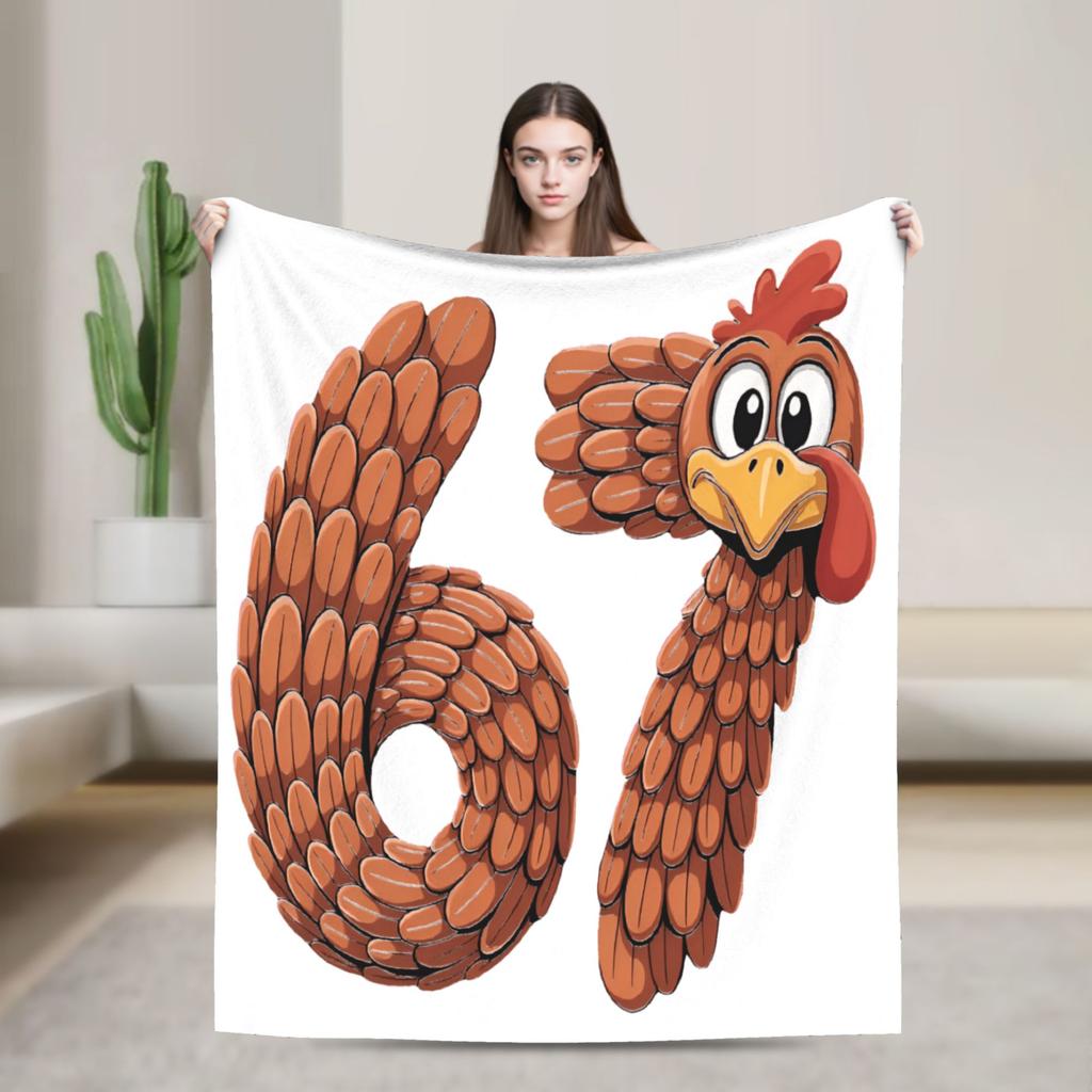 67 Six Seven Meme Mom 67 Meme Plush Blanket Kids Adult  Flannel Throw Blanket For Couch Bed Super Warm Bedspread Gift Idea