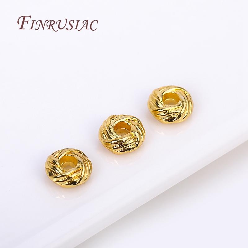 14k/18k/Rhodium Plated Metal Separator Beads For DIY Make Beading Jewellery Findings Wholesale Jewelry Making Beads Accessories