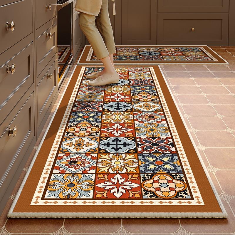 Carpet for Kitchen Runner Rug Non-slip Floor Mat Long Carpets Dustproof Doormat American Retro Classic Home Decoration Rugs