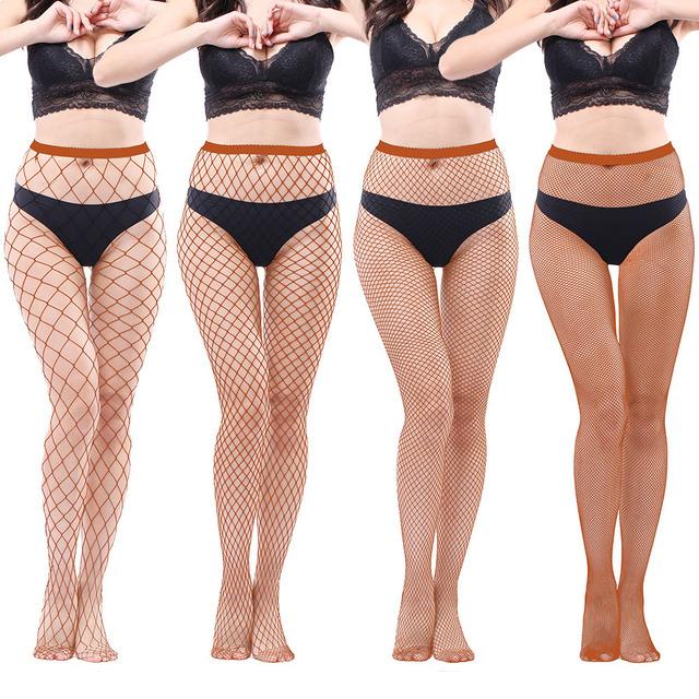 Sexy Fishnet Pantyhose Women Mesh Tights Lingerie Fish Net Stockings Club Party Hosiery Female Colorful Thin Long Socks Leggings